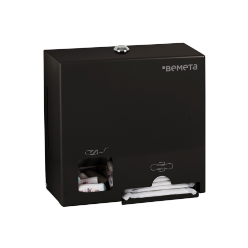 Zásobník na vložky a tampóny nerez černý BEMETA