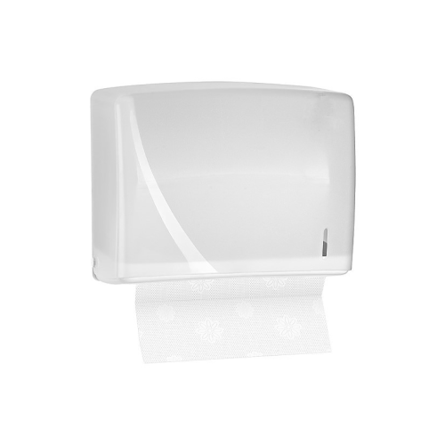 Zásobník na Z-Z pap. ručníky KYTIČKA, bílý plastový